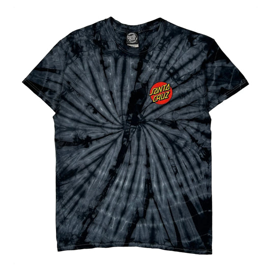 Vintage Santa Cruz Tie-Dye T-Shirt - Medium Black Cotton
