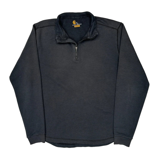 Vintage Carhartt 1/4 Zip - Medium Black Cotton Blend