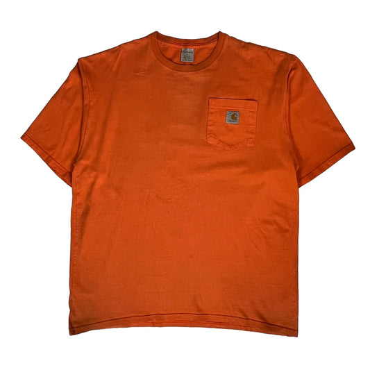 Vintage Carhartt Graphic T-Shirt - Large Orange Cotton