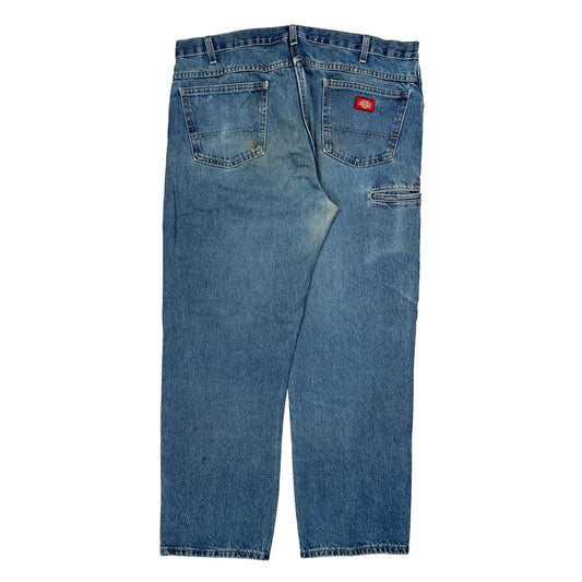 Dickies Double Knee Carpenter Jeans - 38W 31L Blue Cotton