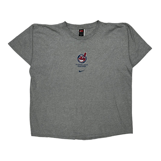 Vintage Cleveland Indians Nike Mlb T-Shirt - XL Grey Cotton
