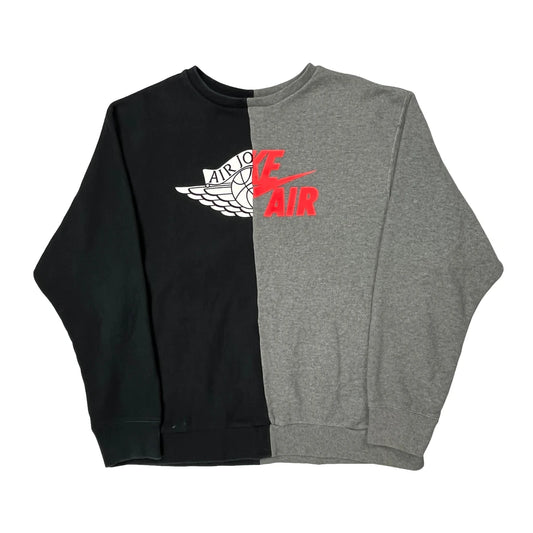 Air Jordan Oversized Sweatshirt - XL Black & White Cotton