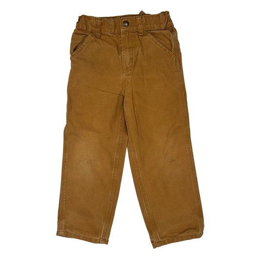 Age 4T Carhartt Double Knee Carpenter Trousers - Small Brown Cotton