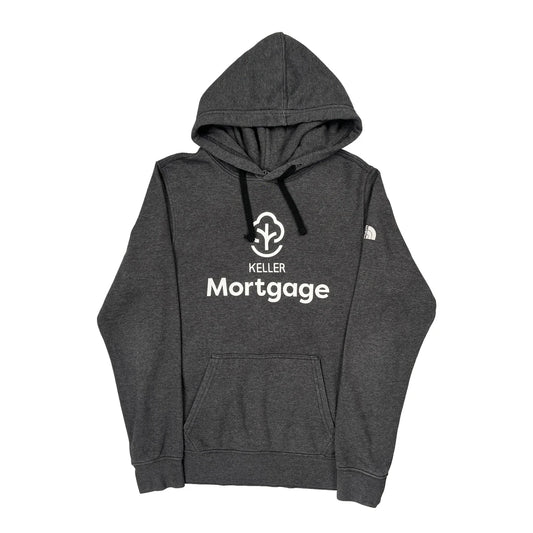 Vintage Keller Mortgage The North Face Hoodie - Medium Grey Cotton