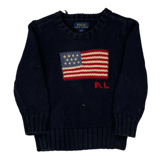 Age 3 Polo By Ralph Lauren Graphic Jumper - XS Navy Cotton