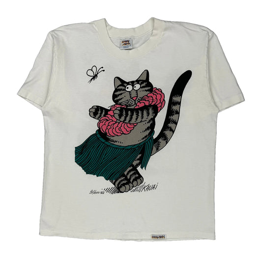 Kauai Crazy Shirts Graphic T-Shirt - Medium White Cotton