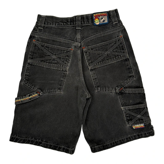 Unbranded Cartoon Denim Shorts - 26W UK 6 Black Denim