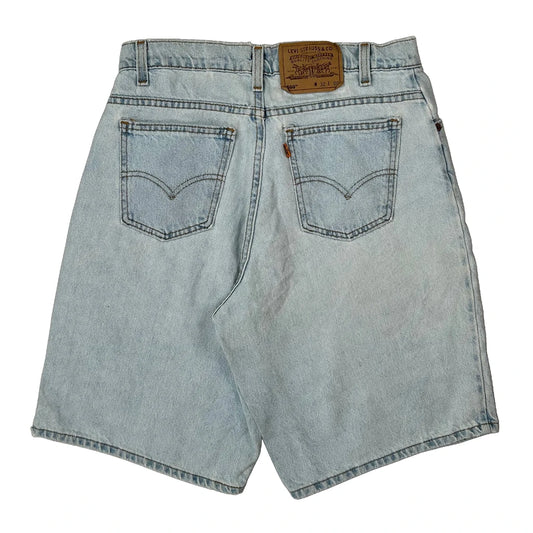 Vintage Levis Denim Shorts - 28W UK 10 Light Wash Denim