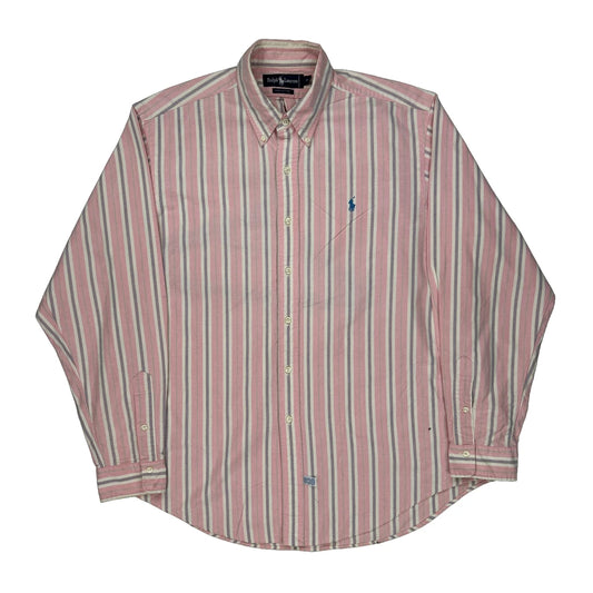 Ralph Lauren Striped Shirt - XL Pink Cotton