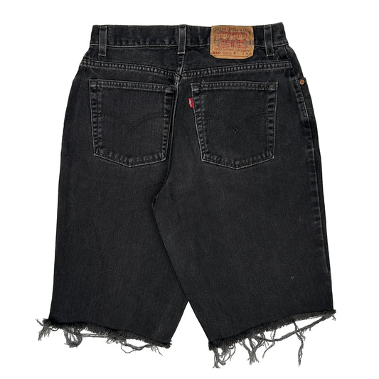 Levis Cut Off Denim Shorts - 28W 10L Black Denim