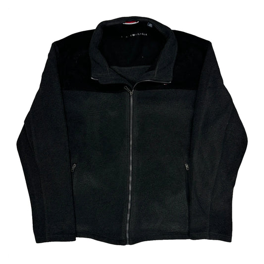 Vintage Tommy Hilfiger Fleece Jacket - 2XL Black Polyester