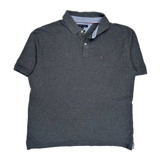 Vintage Tommy Hilfiger Polo Shirt - 2XL Grey Cotton