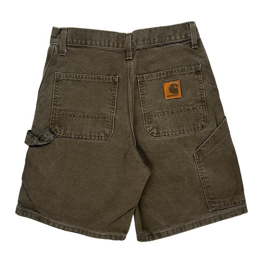 Carhartt Double Knee Carpenter Shorts - 27W 8L Brown Cotton