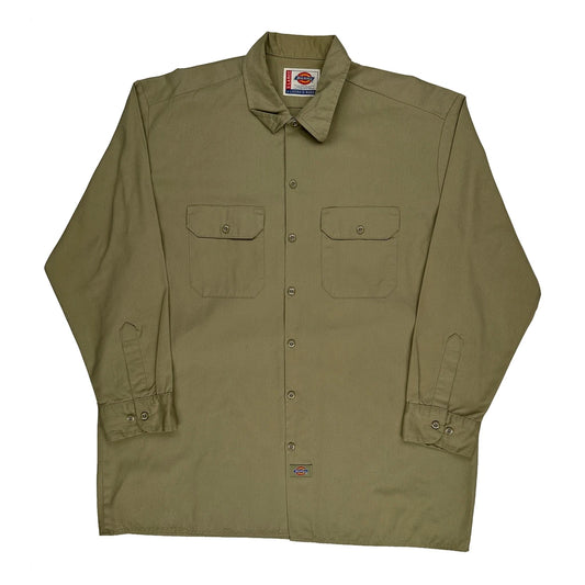 Vintage Dickies Shirt - XL Khaki Cotton