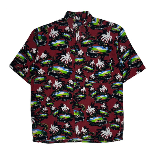 Puritan Graphic Hawaiian Shirt - Medium Multicoloured Viscose