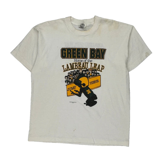 Green Bay Packers Fruit Of The Loom Graphic T-Shirt - XL White Cotton Blend