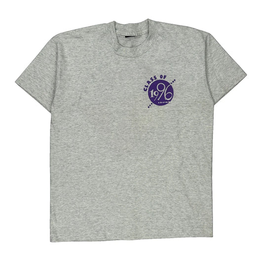 Anvil Single Stitch T-Shirt - Large Grey Cotton