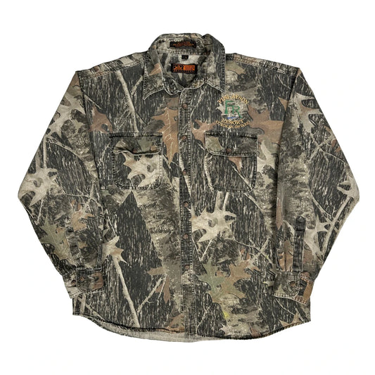 Vintage Canyon Guide Camo Shirt - Large Camo Cotton