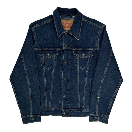 Levis Graphic Denim Jacket - Large Blue Denim