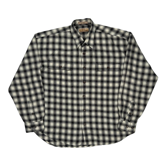 Guess Checked Shirt - Large Black & White Cotton