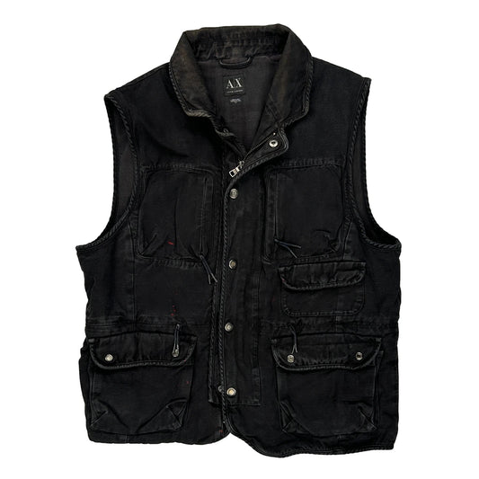 Armani Exchange Gilet - Medium Black Cotton