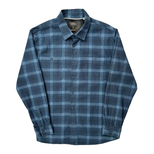 Quiksilver Checked Flannel Shirt - XL Blue Cotton