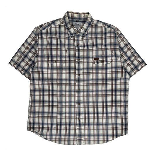Carhartt Checked Short Sleeve Shirt - XL Multicoloured Cotton