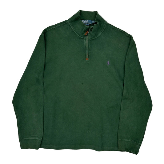 Polo By Ralph Lauren 1/4 Zip - XL Green Cotton