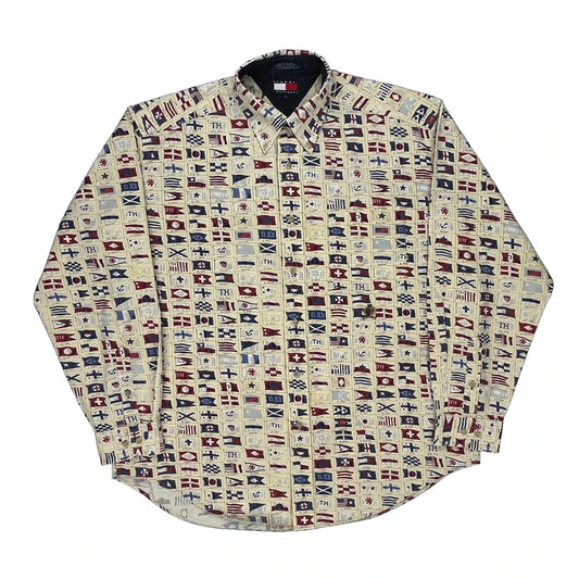 Tommy Hilfiger Shirt - Large Multicoloured Cotton