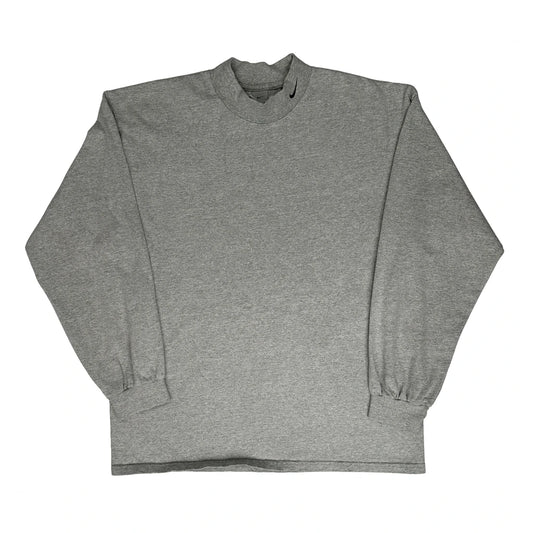 Nike Long Sleeve T-Shirt - XL Grey Cotton Blend