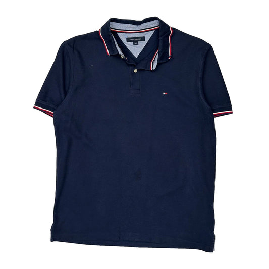Tommy Hilfiger Polo Shirt - Large Navy Cotton