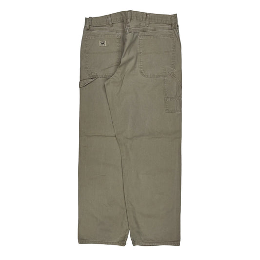 Wrangler Carpenter Trousers - 34W 32L Khaki Cotton