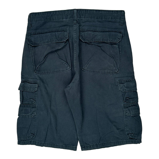 Wrangler Cargo Shorts - 32W 12L Navy Cotton