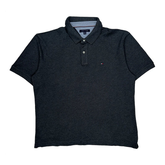 Vintage Tommy Hilfiger Polo Shirt - 2XL Grey Cotton