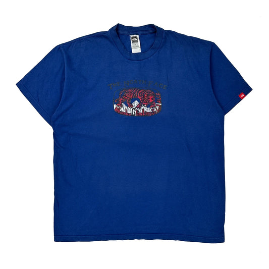 Vintage The North Face Graphic T-Shirt - Large Blue Cotton