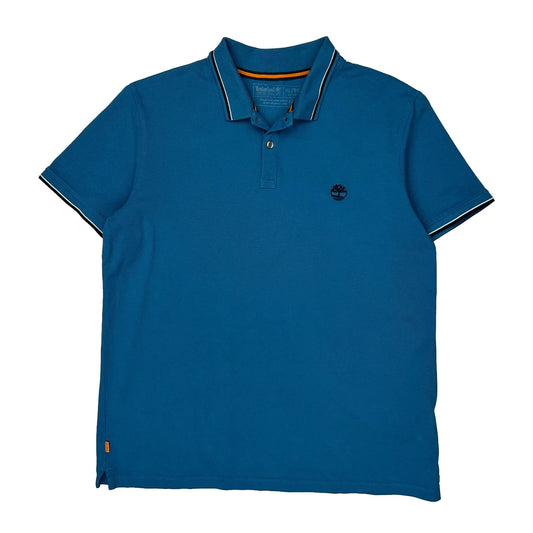 Timberland Polo Shirt - XL Blue Cotton