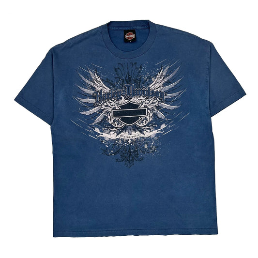 State College Harley Davidson Graphic T-Shirt - XL Navy Cotton