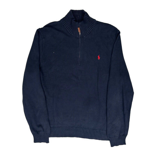Polo By Ralph Lauren 1/4 Zip - XL Navy Knitted