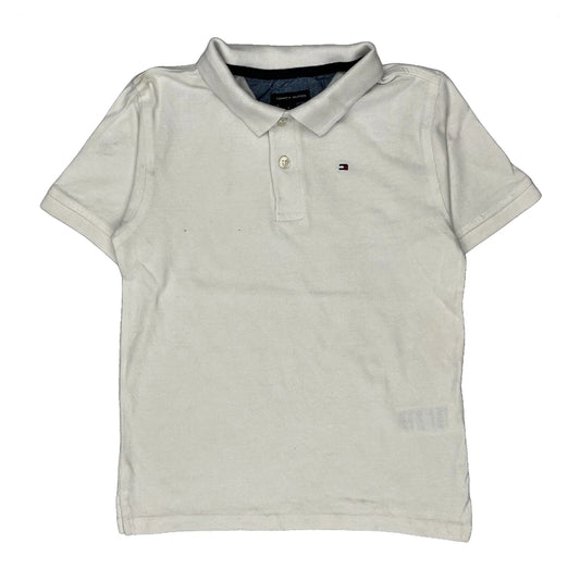 Vintage Age 7 Tommy Hilfiger Polo Shirt - Medium White Cotton