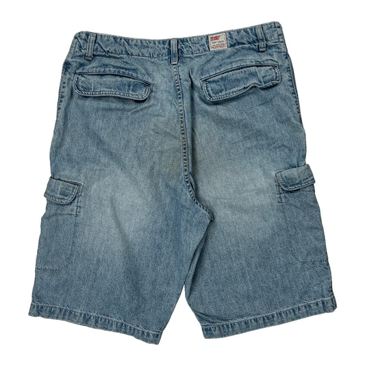 Levis Denim Shorts - 33W 11L Light Wash Denim