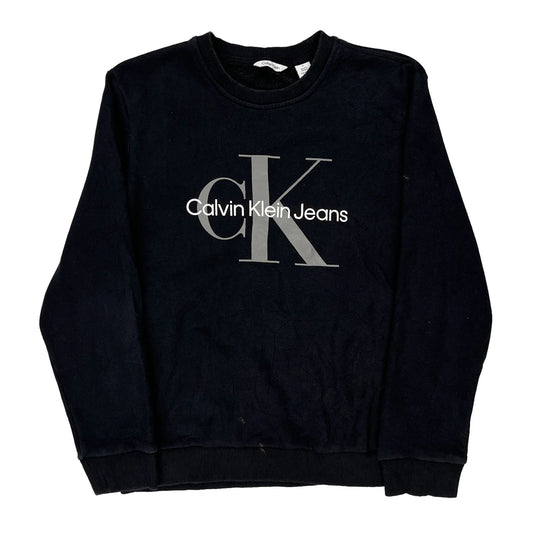Calvin Klein Jeans Sweatshirt - Medium Black Cotton