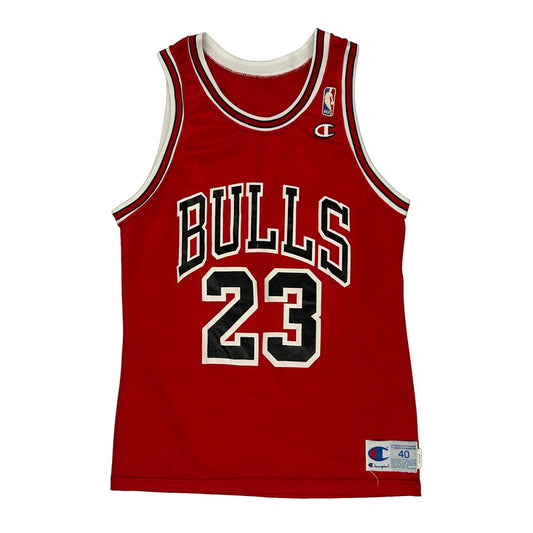 Made In USA Michael Jordan Chicago Bulls Champion Nba Jersey - Medium Red Polyester