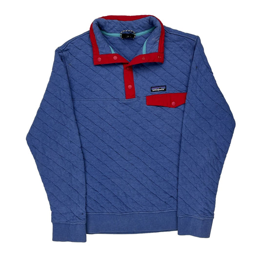 Organic Cotton Patagonia Sweatshirt - Medium Blue Cotton Blend