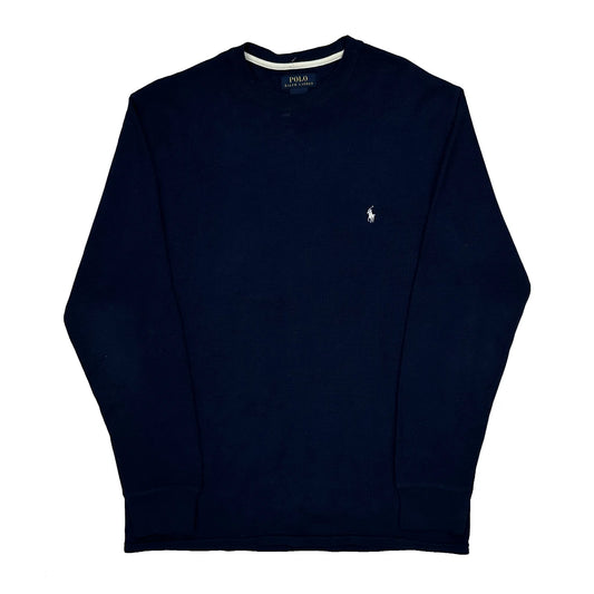 Vintage Polo By Ralph Lauren Long Sleeve T-Shirt - XL Navy Cotton