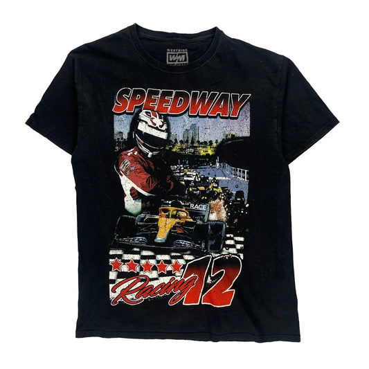 Racing Westside Graphic T-Shirt - Large Black Cotton