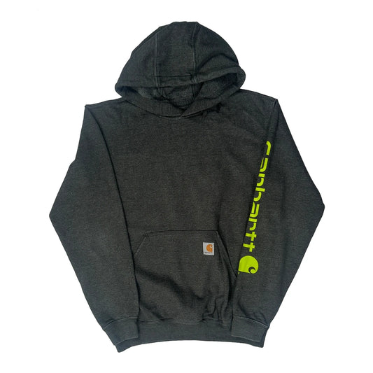 Carhartt Hoodie - Small Grey Cotton Blend