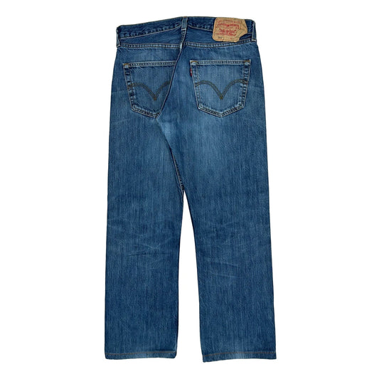 501 Levis Jeans - 32W 28L Blue Denim