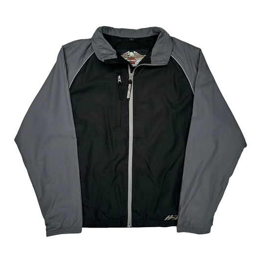 An American Legend Harley Davidson Windbreaker - Large Black Polyester