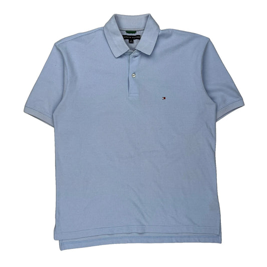 Tommy Hilfiger Polo Shirt - Large Blue Cotton