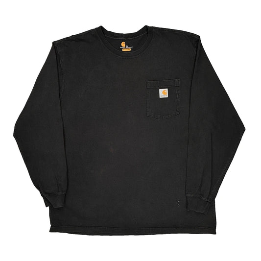 Carhartt Long Sleeve T-Shirt - XL Black Cotton